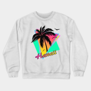 Hawaii Cool 80s Sunset Crewneck Sweatshirt